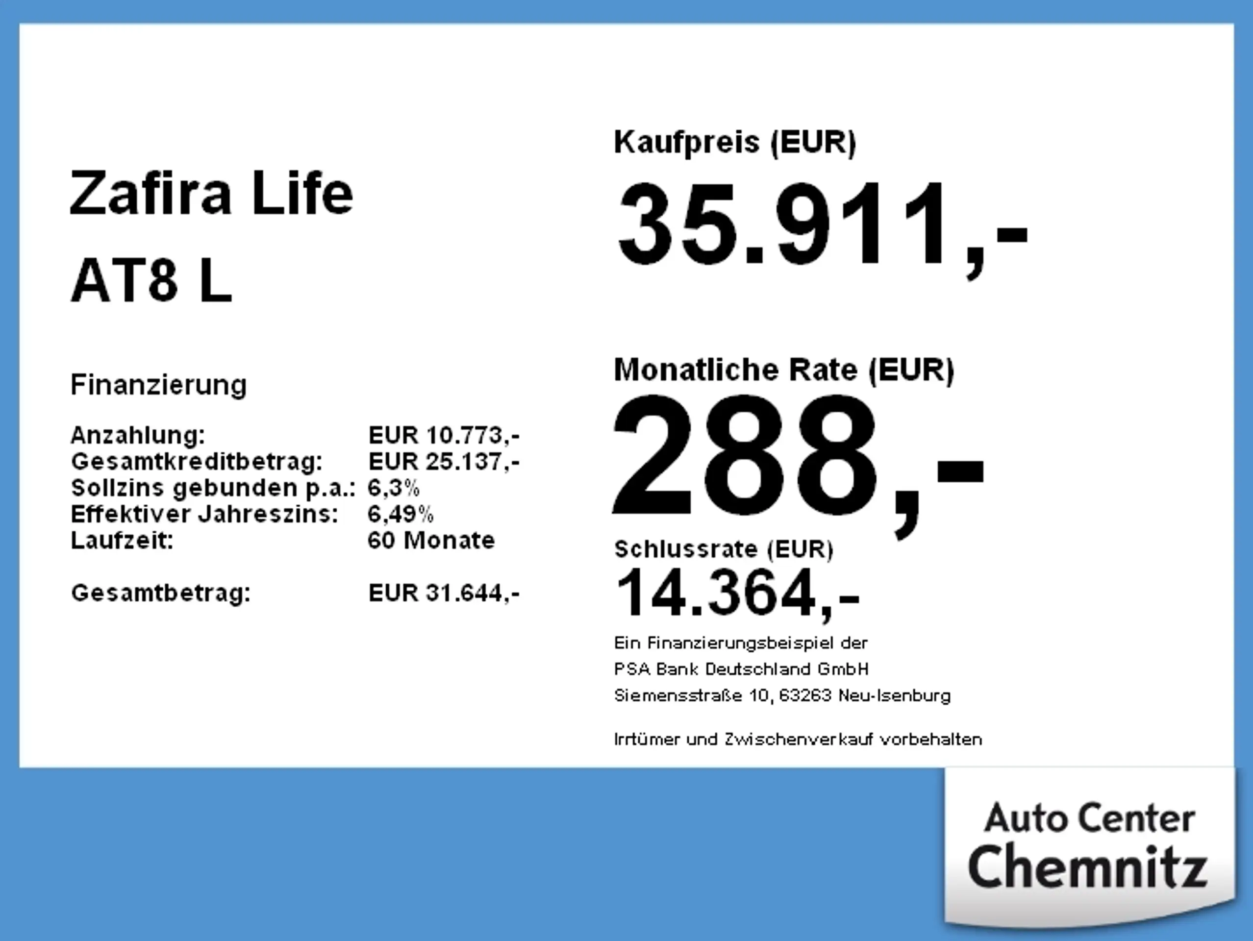 Opel - Zafira Life