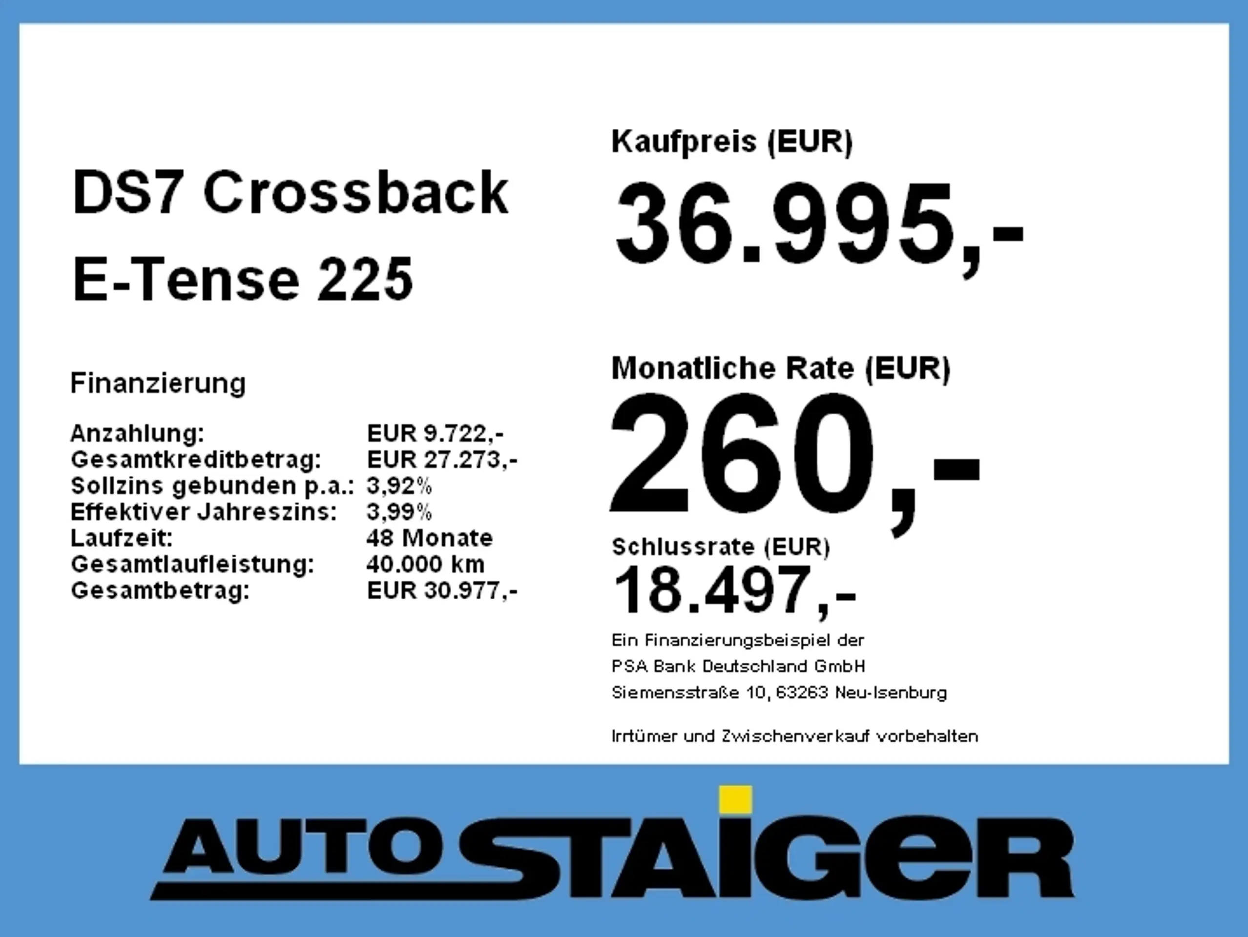 DS Automobiles - DS 7 Crossback