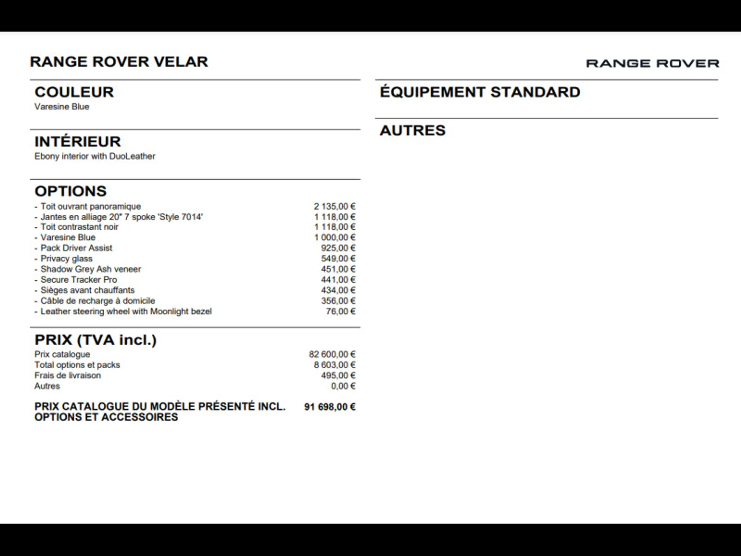 Land Rover - Range Rover Velar