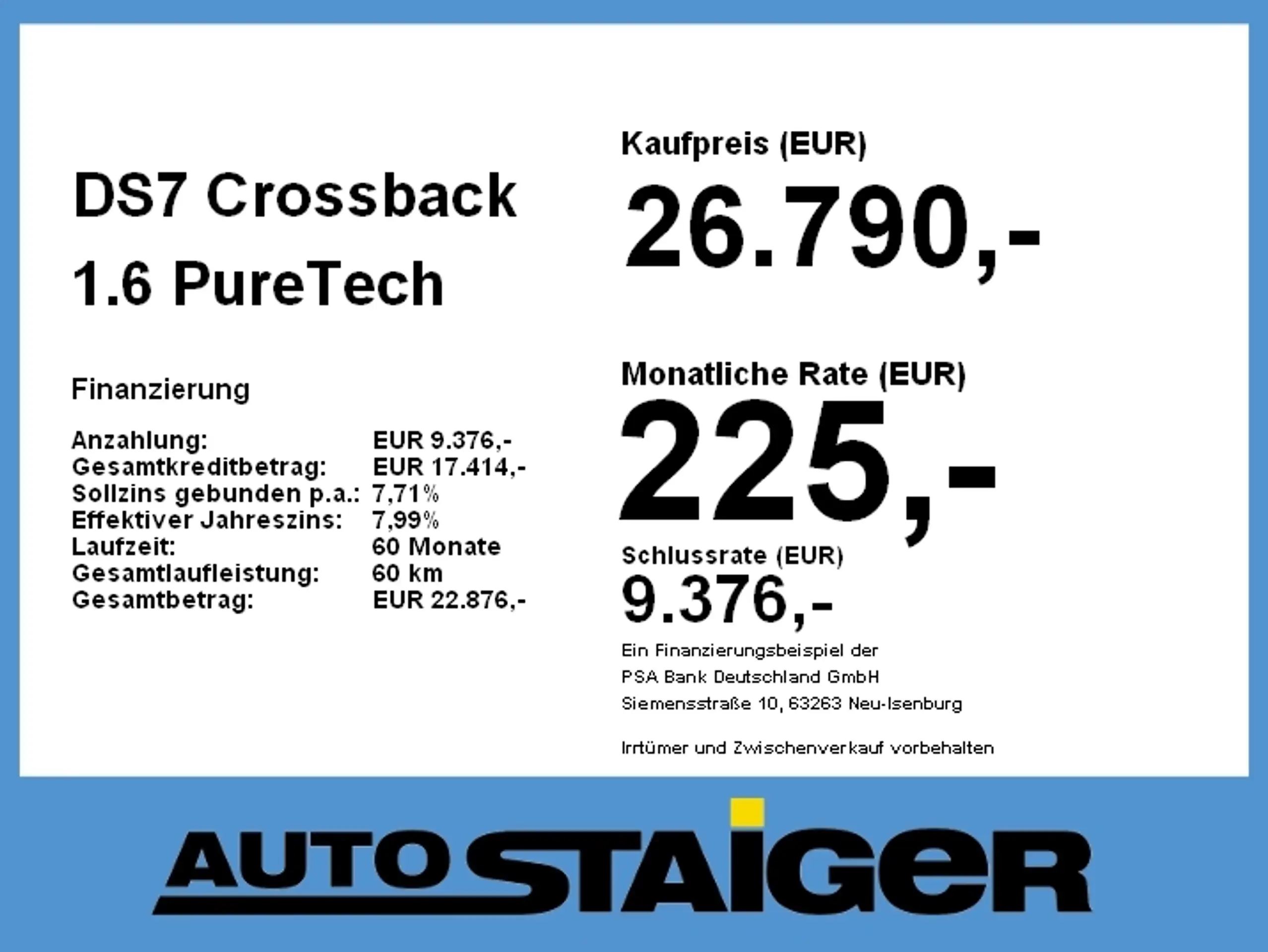 DS Automobiles - DS 7 Crossback